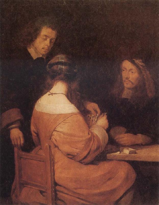 TERBORCH, Gerard The Card-Playes oil painting image